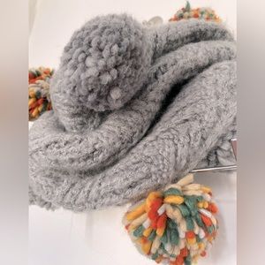 Zara Kids Knit Scarf with Pom Pom - OS